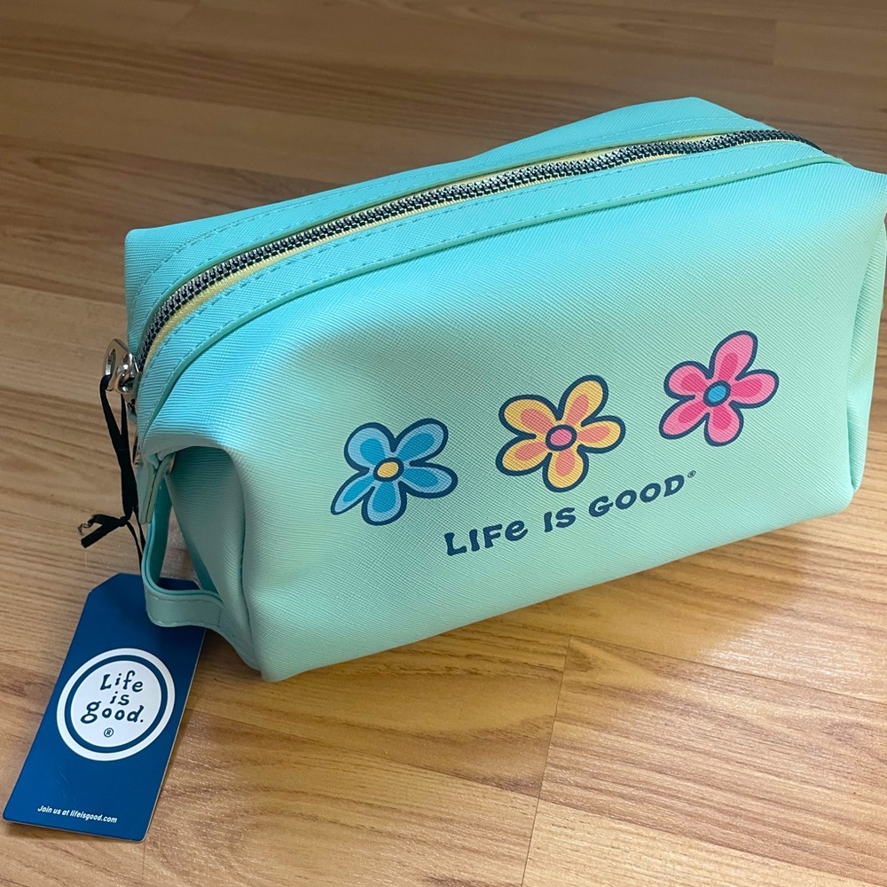 Life Is Good cosmetic bag